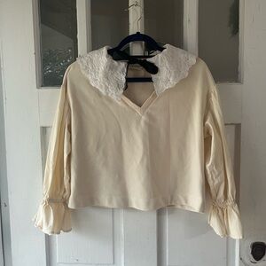 By Anthropologie Peter Pan Collared Shirt